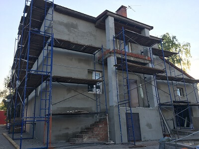 Отделка фасада частного дома в Жодино