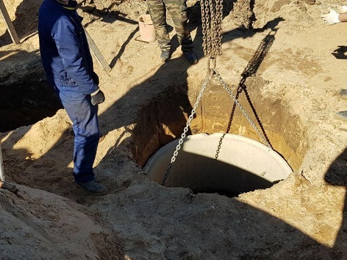 Переливной бетонный септик в Жодино